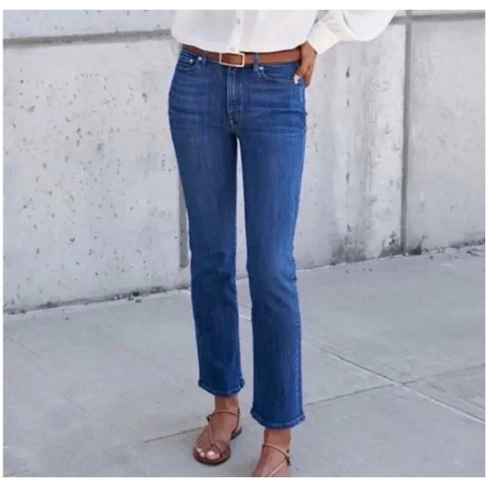 AYR Straight Leg Jeans in Medium Blue